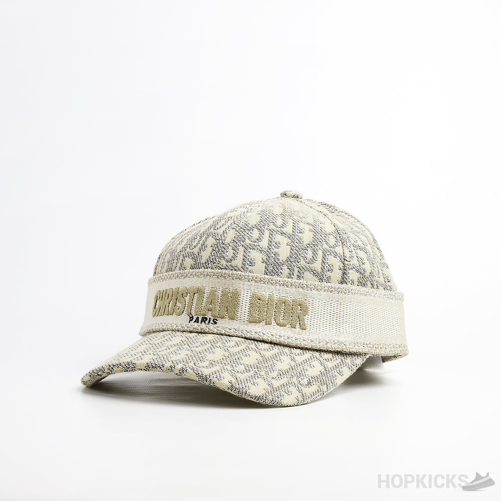 Dior Oblique Striped Logo Skin Cap