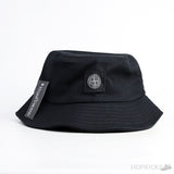 Stone Island Logo Bucket Black Hat - Photo 1