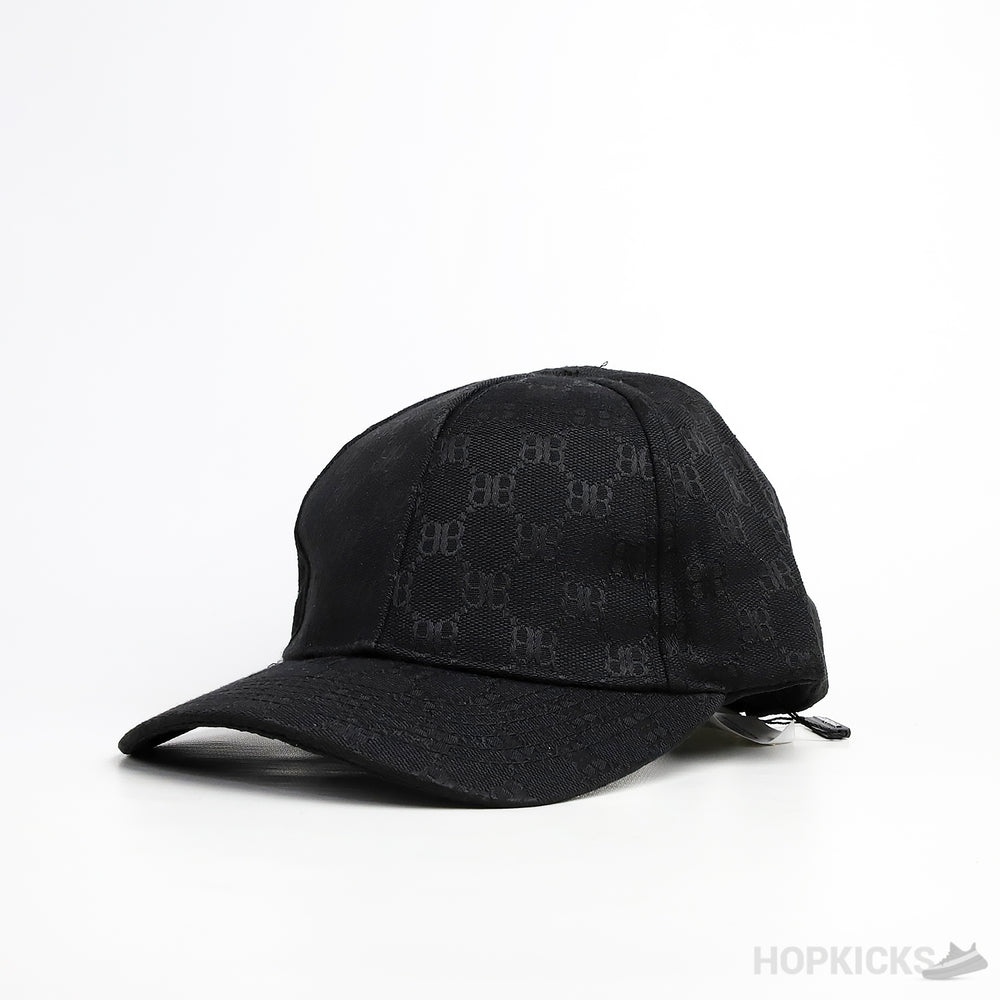 Gucci x Bale*ciaga BB Print Black Cap