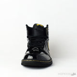 Air Jordan 1 High Patent Black Metallic Gold - Photo 3