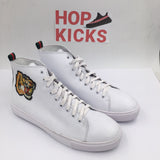 White Leather Tiger High Top - Photo 2