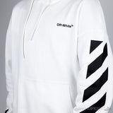 Off-White Diag-Stripe Cotton Hoodie - Photo 3