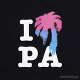 PALM ANGELS I Love PA Black T-Shirt - Photo 3