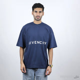 Givenchy Front Side Printed Blue T-Shirt (Economy Batch) - Photo 1