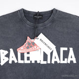 Balenciaga Tape Type Charcoal T-shirt - Photo 7