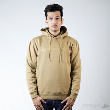 Burberry Camel Logo Print Cotton Hoodie (Dot Perfect)