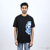 Bape Blue Camo Print Black T-Shirt (Economy Batch) - Photo 1