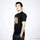 Palm Angels Logo on Fire Black T-Shirt - Photo 4