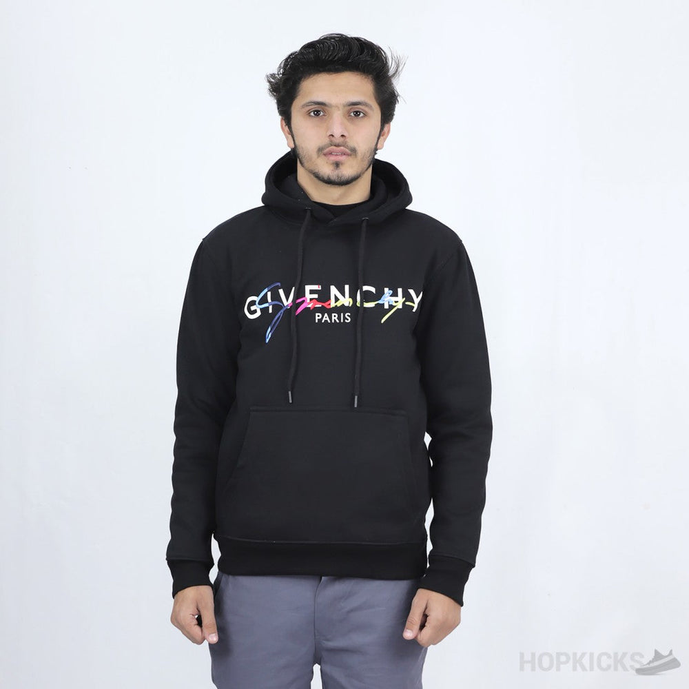 Givenchy Rainbow Signature Black Hoodie