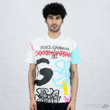 D&GG Spray-Paint Graffiti Print T-Shirt - Photo 1