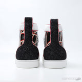 Christian Louboutin Lou Spikes Orlato Sneaker in Red and Black (Dot Perfect) - Photo 11