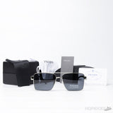 Prada Square Structure Top Bar Sunglasses Silver Frame - Photo 6