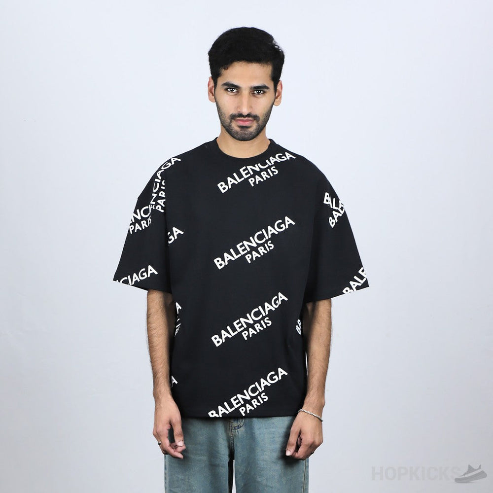 Balenciaga Paris Oversized Black T-Shirt (Economy Batch)