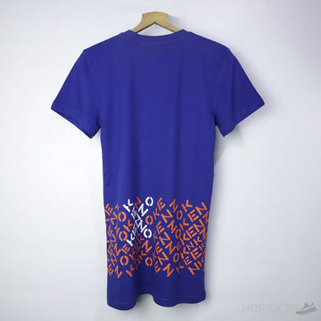 Keenzo All Over Navy long Fit T-Shirt (Economy Batch)