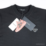 Prada Metal Logo Black T-Shirt - Photo 3