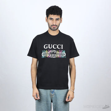 GUCCI Rabbit Logo Black T-Shirt (Economy Batch)