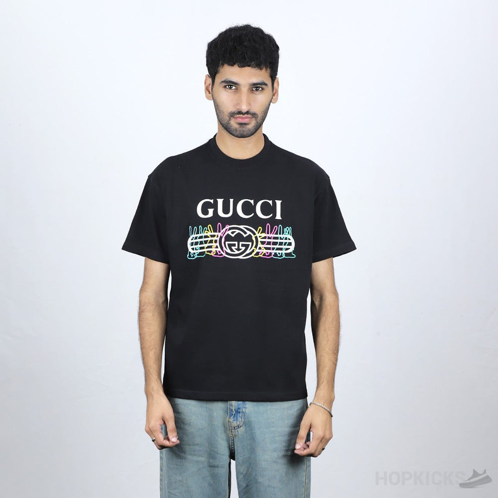 GUCCI Rabbit Logo Black T-Shirt (Economy Batch)