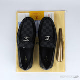 LV Moccasin Plain Leather Brown Loafers (Dot Perfect) - Photo 11