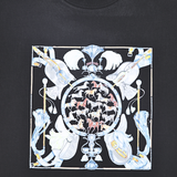 Hermes Multiple Horses Printed Black T-Shirt (Imported Premium Finish) - Photo 3