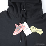 OFF-WHITE Fire Tape Hoodie Black - Photo 3