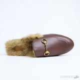 Gucci Princetown furr Loafers Bordeaux - Photo 8