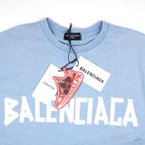 Balenciaga Tape Type Blue T-shirt - Photo 7