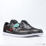 Air Jordan 1 Low Slip Shiny Black Red (Premium Plus Batch) - Photo 7