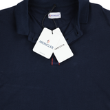 Moncler Dark Blue Logo Motif Polo T-Shirt - Photo 6