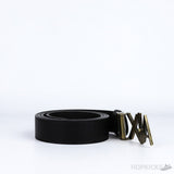 ALX Golden Buckle Black Belt - Photo 2
