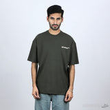 Off-White Olive Cotton Crew Neck T-Shirt (Economy Batch) - Photo 5