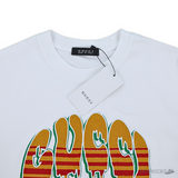 Gucci Dripping Logo Embroidered White T-Shirt (Imported Premium Finish) - Photo 6