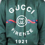 Gucci Firenze 1921 Printed Drawstring Hoodie - Photo 6