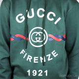 Gucci Firenze 1921 Printed Drawstring Hoodie - Photo 3