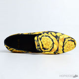 Versace Barocco Print Silk Slippers - Photo 6