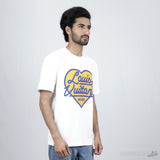 LV Yellow Heart Logo White T-Shirt - Photo 4