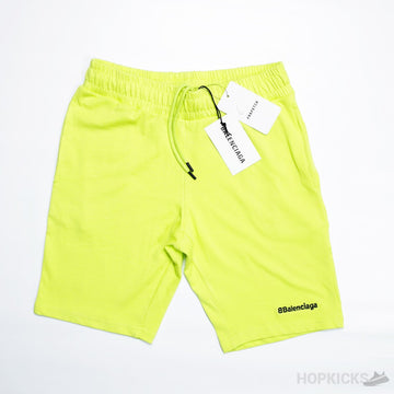 Bale*ciaga Neon Green Shorts