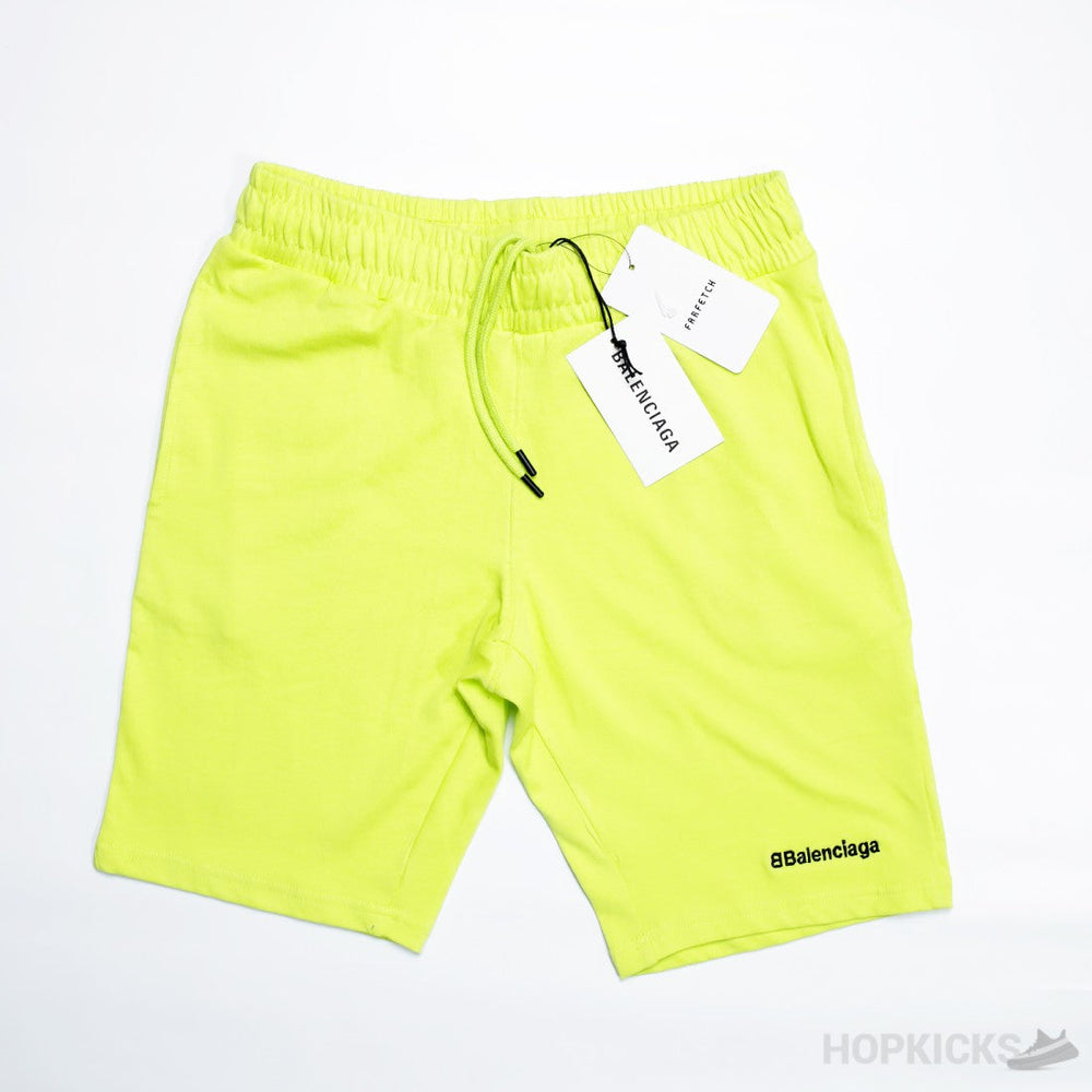 Bale*ciaga Neon Green Shorts