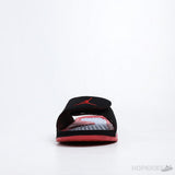 Air Jordan Hydro 5 Retro Black Red Slides - Photo 1