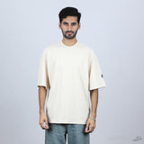 Moncler Beige Black Logo T-Shirt - Photo 1