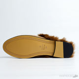 Gucci Princetown Beige GG Canvas Fur Mules - Photo 7