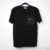 Pr*da Logo Chest Pocket T-shirt Black - Photo 1