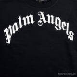 Palm Angels Curved Logo Black Sweatshirt - Photo 3