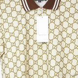GG Stretch Cotton Polo Shirt Beige - Photo 2