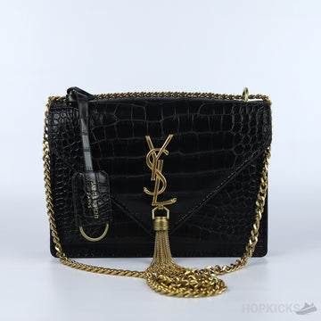 YSL Black Uptown Chair Wallet [Economy Batch]