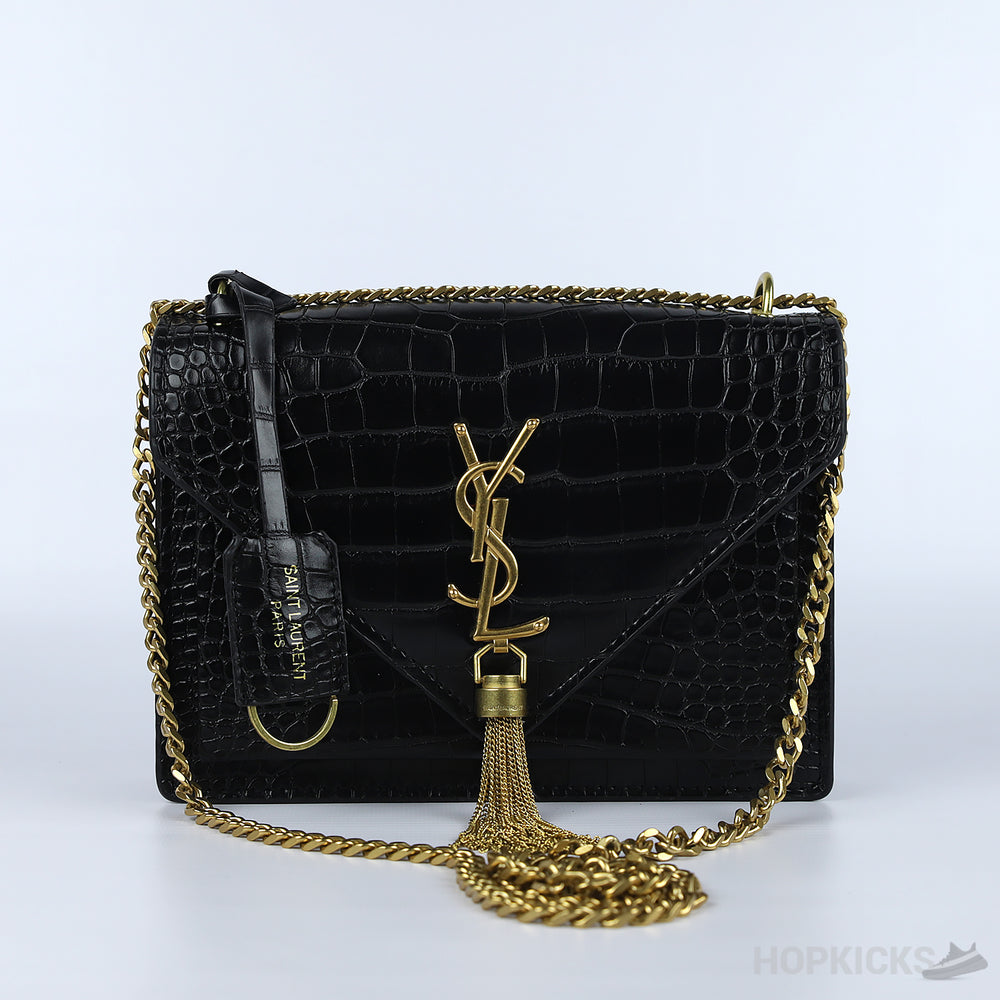 YSL Black Uptown Chair Wallet [Economy Batch]