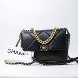 Shiny Lambskin, Gold-Tone, Silver-Tone & Ruthenium-Finish Metal Black (Dot Perfect) - Photo 4