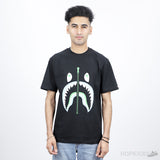Bape Zip Shark Face Black T-Shirt - Photo 1