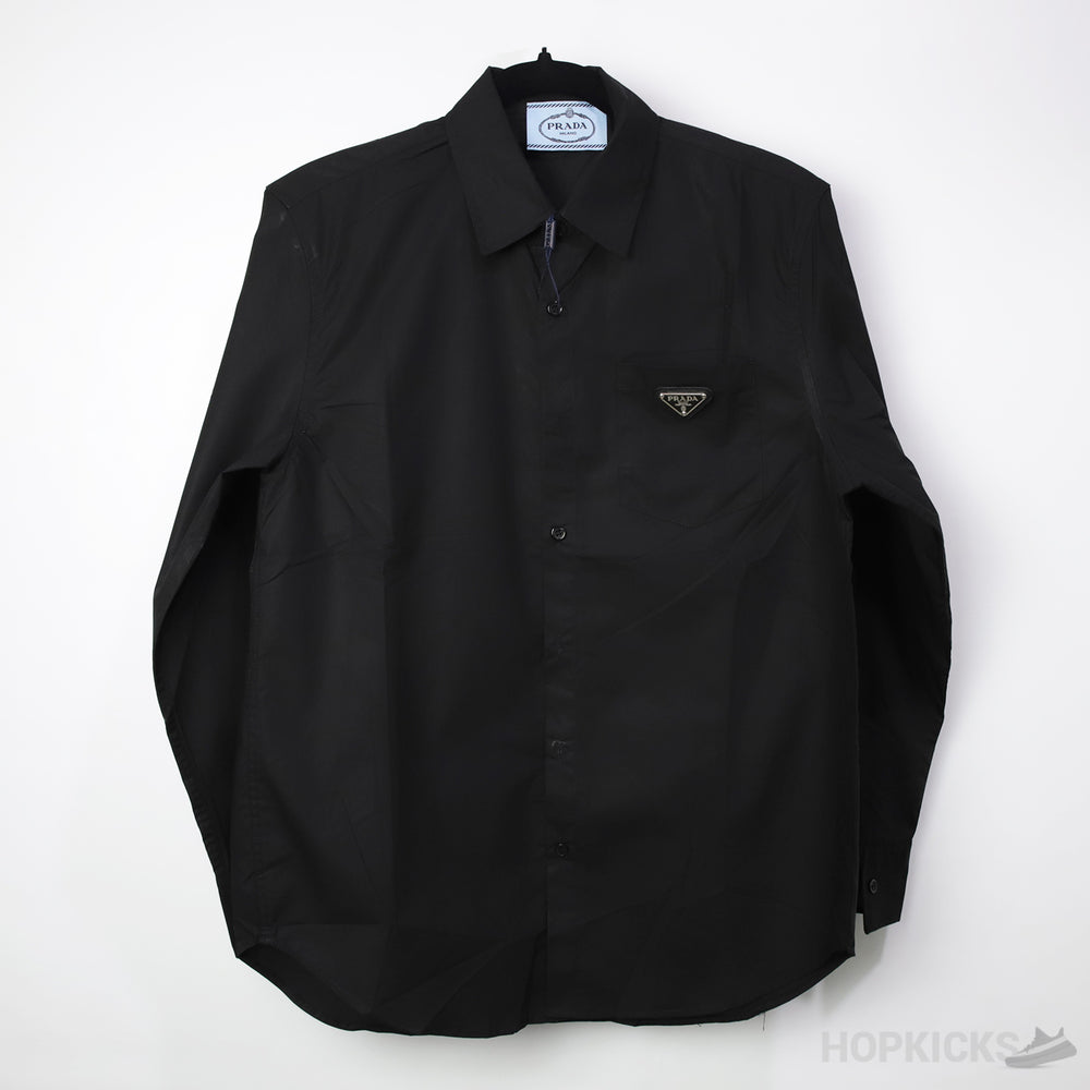 Pr*da Black Re-naylon Dress Shirt