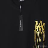 Am*ri Golden Logo Black T-Shirt - Photo 2