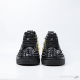 Christian Louboutin Louis Flat Black/Gold Leather (Dot Perfect) - Photo 6